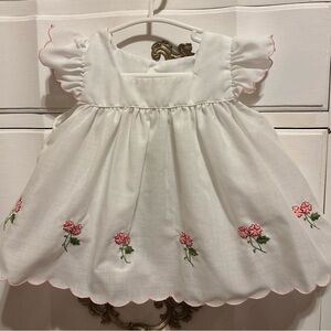 House of Hatten Dress with Pink Floral Embroidery